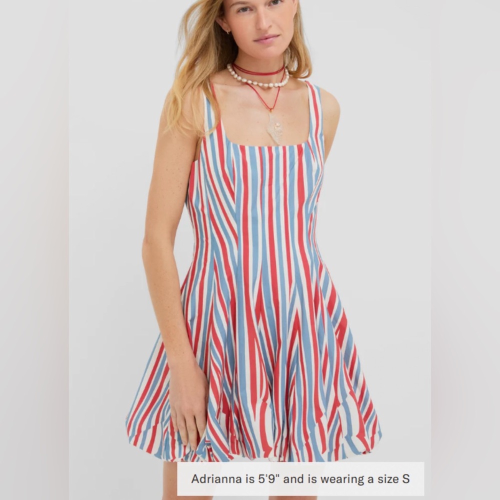 Tuckernuck Red, Blue & White Striped Sleeveless Sundress